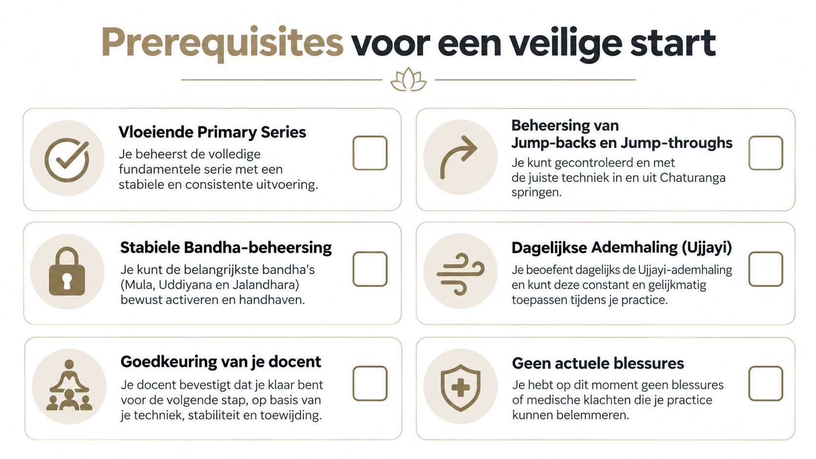 Een overzicht van de vereisten voor een veilige start met de ashtanga yoga secondary series.